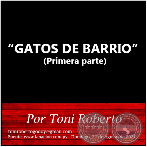 GATOS DE BARRIO (Primera parte) - Por Toni Roberto - Domingo, 22 de Agosto de 2021